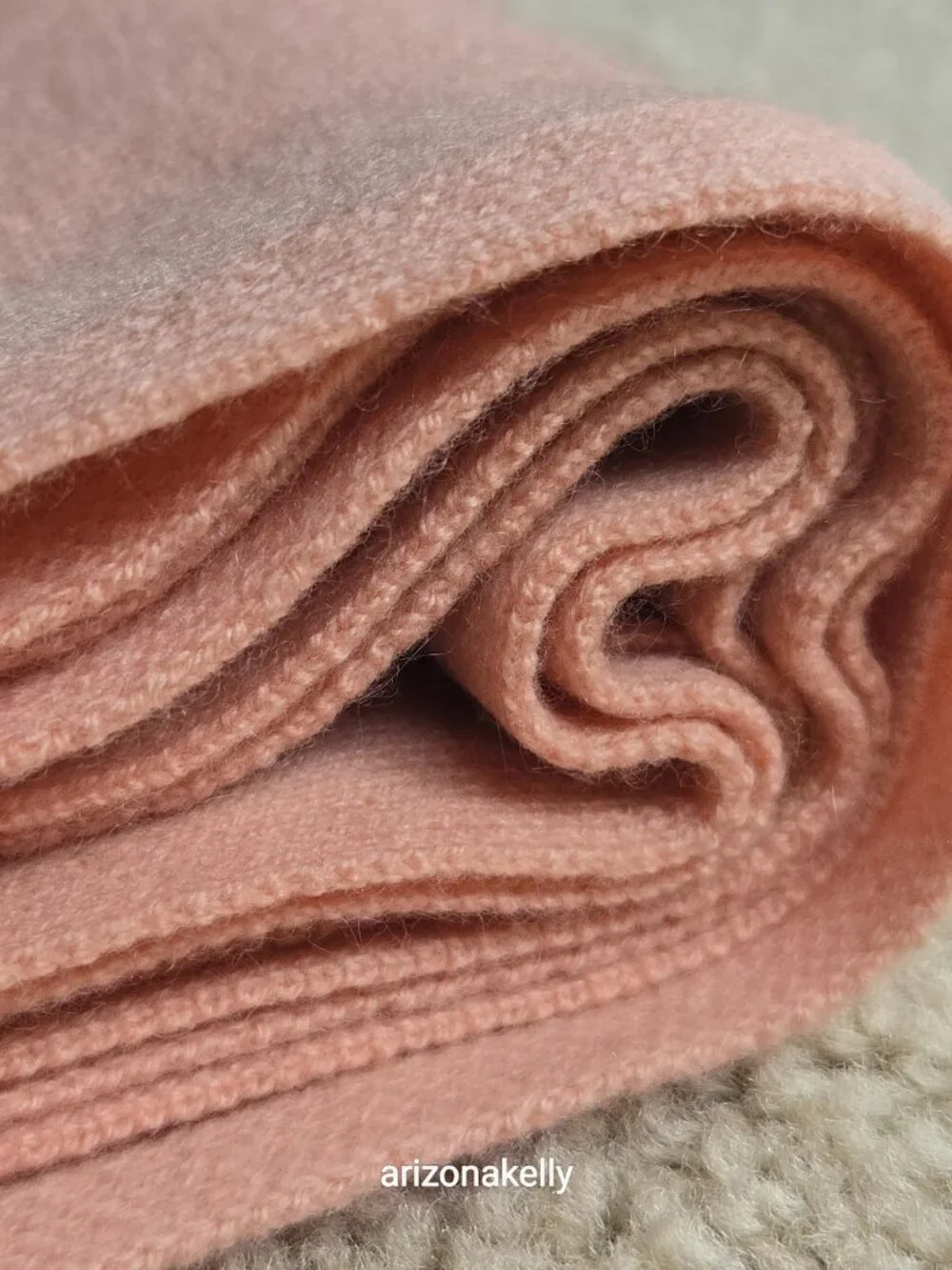 NWT Garnet Hill Cashmere Scarf Pink Knit - Picture 8 of 16